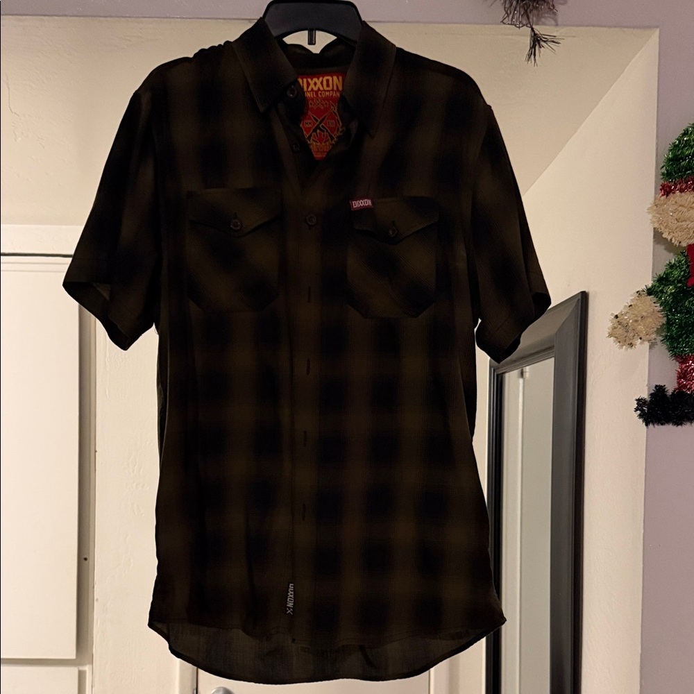 DIXXON Dark Plaid Men's Casual Shirt